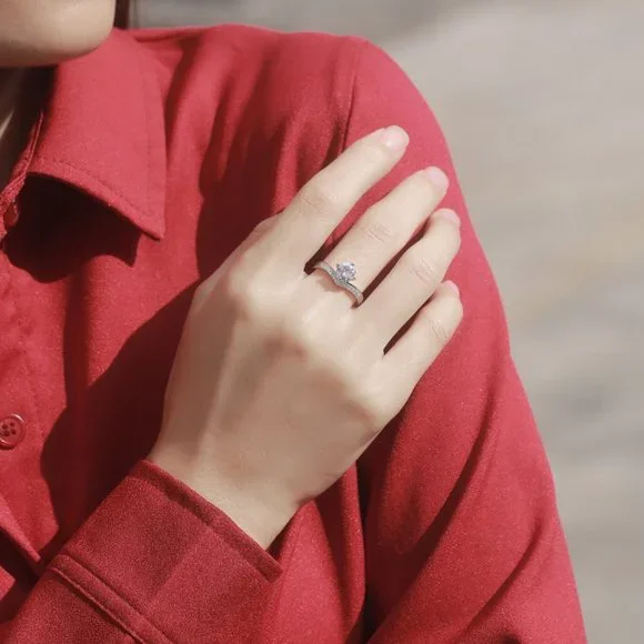 Certified 1ct. t.w. Moissanite Diamond Solitaire Wedding Engagement Ring NEW - Picture 3 of 13